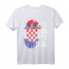 Kroatien Hrvatska Flagge Heimat Wurzeln T-Shirt mit Fingerabdruck & DNA-Motiv – Patriotisches Fanshirt für Fans & Familie