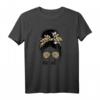 Momlife Damen T-Shirt mit Haarknoten und Leopardenmuster – Perfektes Geschenk für Mütter zum Muttertag, Geburtstag oder Elterntag