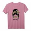 Momlife Damen T-Shirt mit Haarknoten und Leopardenmuster – Perfektes Geschenk für Mütter zum Muttertag, Geburtstag oder Elterntag