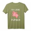 Ich Liebe Pupsen Schweinchen T-Shirt - Lustiges Geschenk für Freunde mit humorvollem Schweinchen-Motiv