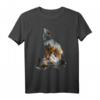 Wolf Heulen Berge Natur Tier Kunst T-Shirt für Tierliebhaber und Wolfs-Fans – Perfekt als Geschenk für Natur- und Tierfreunde