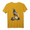 Wolf Heulen Berge Natur Tier Kunst T-Shirt für Tierliebhaber und Wolfs-Fans – Perfekt als Geschenk für Natur- und Tierfreunde