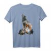 Wolf Heulen Berge Natur Tier Kunst T-Shirt für Tierliebhaber und Wolfs-Fans – Perfekt als Geschenk für Natur- und Tierfreunde
