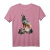 Wolf Heulen Berge Natur Tier Kunst T-Shirt für Tierliebhaber und Wolfs-Fans – Perfekt als Geschenk für Natur- und Tierfreunde
