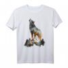 Wolf Heulen Berge Natur Tier Kunst T-Shirt für Tierliebhaber und Wolfs-Fans – Perfekt als Geschenk für Natur- und Tierfreunde