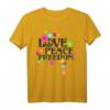 Retro Flower Power T-Shirt 60er/70er Love Peace Freedom – Buntes Hippie Design für Partys, Freizeit & als Geschenk
