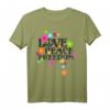 Retro Flower Power T-Shirt 60er/70er Love Peace Freedom – Buntes Hippie Design für Partys, Freizeit & als Geschenk
