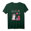 Geburtstag Shirt für Mädchen mit Einhorn und Musik - Perfektes 5. Geburtstag T-Shirt in Pink und Lila mit Luftballons und Kuchen