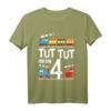 Kinder T-Shirt zum 4. Geburtstag mit Lokomotive und Spruch 'Ich Bin 4' – Perfektes Geschenk für Eisenbahn-Fans und Geburtstagsparty