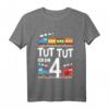 Kinder T-Shirt zum 4. Geburtstag mit Lokomotive und Spruch 'Ich Bin 4' – Perfektes Geschenk für Eisenbahn-Fans und Geburtstagsparty