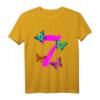 Kinder Mädchen T-Shirt zum 7. Geburtstag mit Schmetterling - Perfekt für kleine Prinzessinnen & Kindergeburtstag