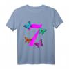 Kinder Mädchen T-Shirt zum 7. Geburtstag mit Schmetterling - Perfekt für kleine Prinzessinnen & Kindergeburtstag