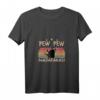 Damen Pew Pew Madafakas T-Shirt mit V-Ausschnitt – Lustiges Katzen-Design im Vintage Retro Look
