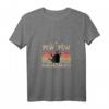 Damen Pew Pew Madafakas T-Shirt mit V-Ausschnitt – Lustiges Katzen-Design im Vintage Retro Look