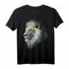 Löwe Polygon Tier Druck Kunst Weißes Löwe T-Shirt – Perfekt für Löwenfans und Tierliebhaber als Geschenk oder Alltagslook