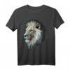 Löwe Polygon Tier Druck Kunst Weißes Löwe T-Shirt – Perfekt für Löwenfans und Tierliebhaber als Geschenk oder Alltagslook
