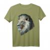 Löwe Polygon Tier Druck Kunst Weißes Löwe T-Shirt – Perfekt für Löwenfans und Tierliebhaber als Geschenk oder Alltagslook