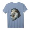 Löwe Polygon Tier Druck Kunst Weißes Löwe T-Shirt – Perfekt für Löwenfans und Tierliebhaber als Geschenk oder Alltagslook