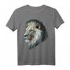 Löwe Polygon Tier Druck Kunst Weißes Löwe T-Shirt – Perfekt für Löwenfans und Tierliebhaber als Geschenk oder Alltagslook