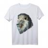 Löwe Polygon Tier Druck Kunst Weißes Löwe T-Shirt – Perfekt für Löwenfans und Tierliebhaber als Geschenk oder Alltagslook
