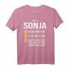 Sonja Vorname Geschenk-Idee Geburtstag - Personalisiertes Namens-T-Shirt für Frauen, perfekt für Geburtstage, Junggesellinnenabschied, Hochzeitstag, Urlaub & Weihnachten