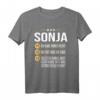Sonja Vorname Geschenk-Idee Geburtstag - Personalisiertes Namens-T-Shirt für Frauen, perfekt für Geburtstage, Junggesellinnenabschied, Hochzeitstag, Urlaub & Weihnachten