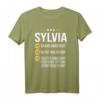 Sylvia Vorname Geschenk-Idee Geburtstag - Personalisiertes Namens T-Shirt für Frauen, Freundinnen & Familienmitglieder
