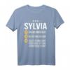 Sylvia Vorname Geschenk-Idee Geburtstag - Personalisiertes Namens T-Shirt für Frauen, Freundinnen & Familienmitglieder