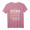 Sylvia Vorname Geschenk-Idee Geburtstag - Personalisiertes Namens T-Shirt für Frauen, Freundinnen & Familienmitglieder