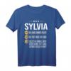 Sylvia Vorname Geschenk-Idee Geburtstag - Personalisiertes Namens T-Shirt für Frauen, Freundinnen & Familienmitglieder