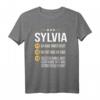 Sylvia Vorname Geschenk-Idee Geburtstag - Personalisiertes Namens T-Shirt für Frauen, Freundinnen & Familienmitglieder