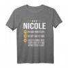 Nicole Vorname Geschenk-Idee Geburtstag - Personalisierte Namensgeschenke & lustiges T-Shirt für Frauen, Mama & beste Freundin