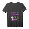 Damen JGA Party T-Shirt mit V-Ausschnitt – Lustiges Unicorn Gruppenshirt für Junggesellinnenabschied, Polterabend & Hochzeit