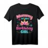 Mommy of The Birthday Girl Unicorn Flower T-Shirt – Perfektes Geschenk für Mütter, Schwestern, Tanten & Familienfeiern zu Geburtstag, Muttertag, Weihnachten & Neujahr