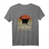 Vintage Chonk Cat Meme - Oh Lawd He Comin T-Shirt | Lustiges Katzen Meme Geschenk für Freunde & Katzenliebhaber