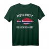 Heilbutt Glücksshirt mit Norwegen Flagge – Angler Reise Geschenk für Norwegen-Fans, Fischliebhaber & Natururlauber