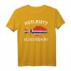 Heilbutt Glücksshirt mit Norwegen Flagge – Angler Reise Geschenk für Norwegen-Fans, Fischliebhaber & Natururlauber