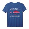 Heilbutt Glücksshirt mit Norwegen Flagge – Angler Reise Geschenk für Norwegen-Fans, Fischliebhaber & Natururlauber