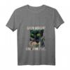 Damen T-Shirt mit böser Katze & Kaffee – Humorvolles Guten Morgen Spruch, Dünnes Eis V-Ausschnitt