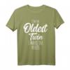 Twins Matching Shirt für Geburtstag & Geschwister - Lustiges Oldest Twin T-Shirt mit Spruch für Bruder oder Schwester