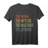 Lustiges Nachbar T-Shirt mit Spruch - Der Mann der Mythos der Nachbar, witziges Geschenk für Nachbarn