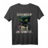 Guten Morgen? Ganz dünnes Eis... Böse Katze & Kaffee T-Shirt - Humorvolles Shirt für Morgenmuffel und Katzenliebhaber