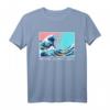 The Great Wave off Kanagawa - Grunge Aesthetic T-Shirt, Japanische Kunst & Vaporwave Style für kreative Looks