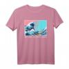 The Great Wave off Kanagawa - Grunge Aesthetic T-Shirt, Japanische Kunst & Vaporwave Style für kreative Looks