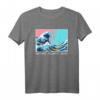 The Great Wave off Kanagawa - Grunge Aesthetic T-Shirt, Japanische Kunst & Vaporwave Style für kreative Looks