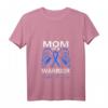 Damen Mom Of A Warrior Diabetes Awareness T1D T2D Engelsflügel T-Shirt mit V-Ausschnitt – Unterstützung für Diabetes-Krieger & Überlebende