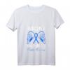Damen Mom Of A Warrior Diabetes Awareness T1D T2D Engelsflügel T-Shirt mit V-Ausschnitt – Unterstützung für Diabetes-Krieger & Überlebende