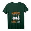 Damen Verrückte Gänse Lady Gänse T-Shirt mit V-Ausschnitt – Lustiges Geschenk für Bäuerinnen, Gänsebesitzerinnen & Tierliebhaber zu Geburtstag & Weihnachten