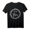 Gender Reveal Announcement Item Flower Design It's a Boy T-Shirt – Perfekt für Baby Geschlecht Enthüllung und Party Zubehör
