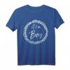 Gender Reveal Announcement Item Flower Design It's a Boy T-Shirt – Perfekt für Baby Geschlecht Enthüllung und Party Zubehör